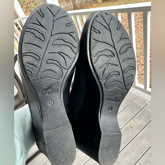 Dansko Franka Black Leather Wedge Shoes Exceptionally comfortable size 11 EU 41 - Picture 9 of 10